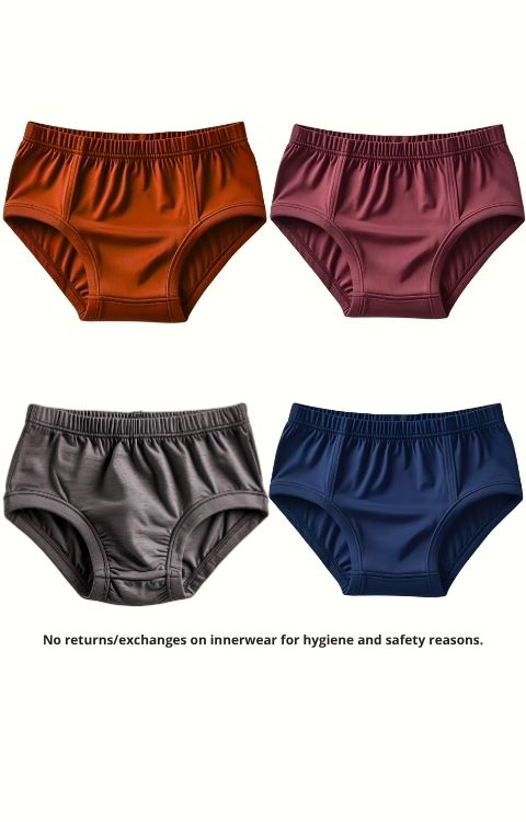4-Pack Plain Kids briefs Combo
