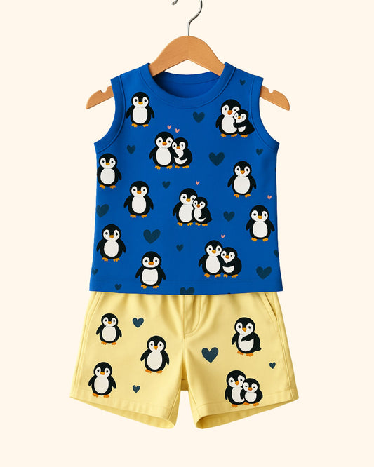 Stylish Kids Sleeveless Tee With Short Set