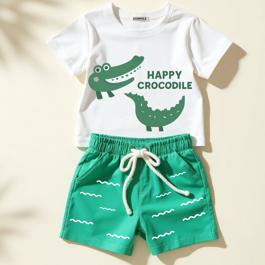 Style Print T-Shirt & Shorts Sets