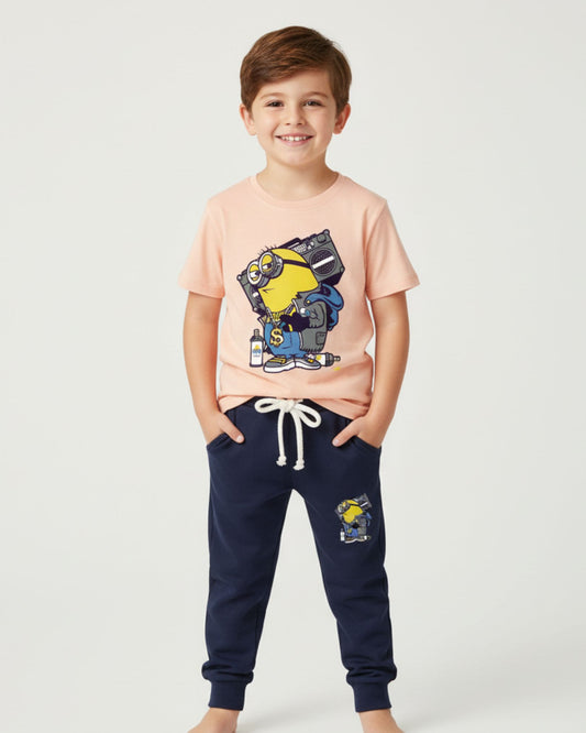 Little Champ Graphic Tee & Track