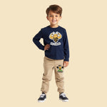 Full Sleeve Comfort Sets for Kids (Navy & Beige)