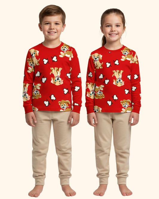 Allover Full sleeve Tee with Track Set