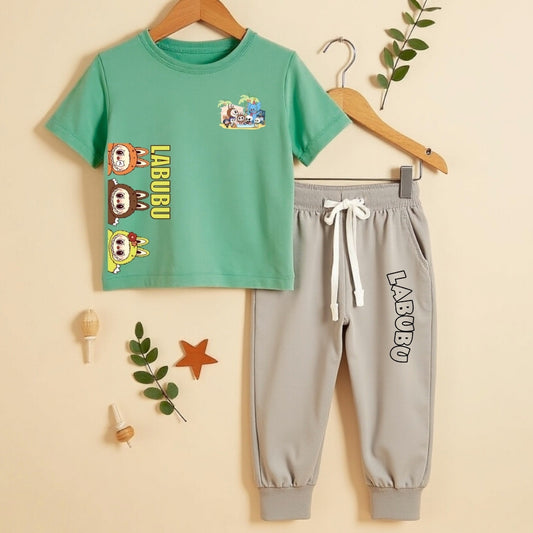 Kids Wear – Printed T-Shirt with Track Pants