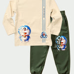 Printed Full Sleeve Co-ord Sets (Beige & military Green)