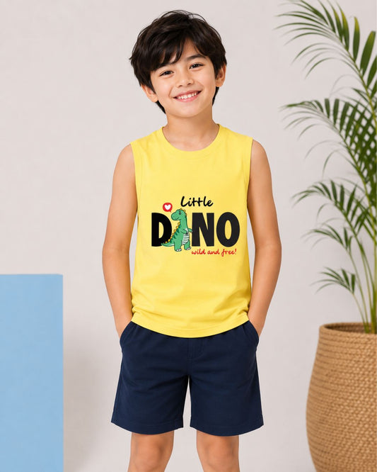 Sleeveless kids cotton T-Shirt shorts set