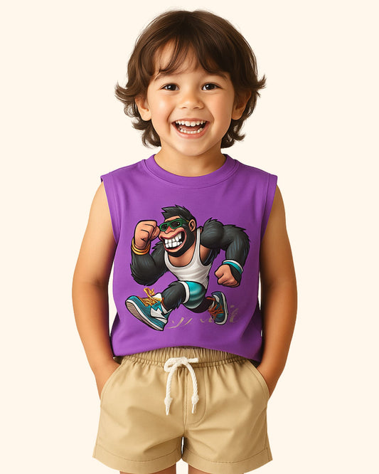 Stylish Kids Sleeveless Tee With Short Set