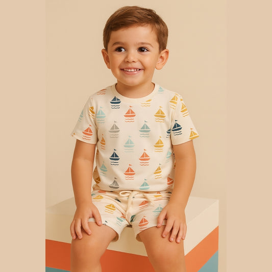 Kids All-Over Print T-Shirt & Shorts Set