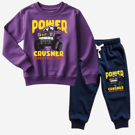 Comfort Kids Printed Sweatshirt & Pants Set
