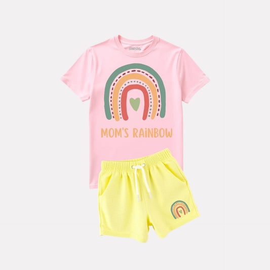 Rainbow Vibes T-Shirt & Shorts Set