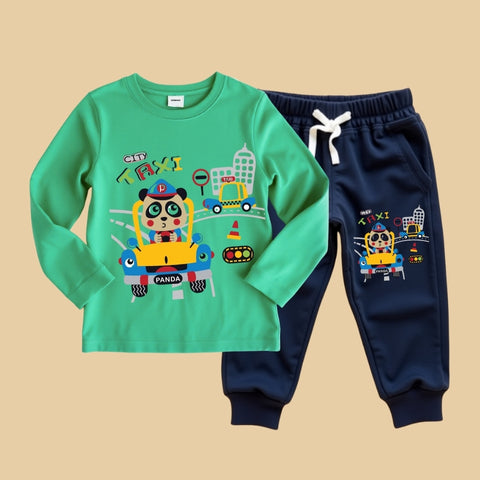 Trendy Kids Outfit Full Sleeve T-Shirt Track Pants