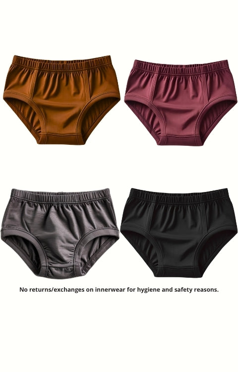 4-Pack Plain Kids briefs Combo