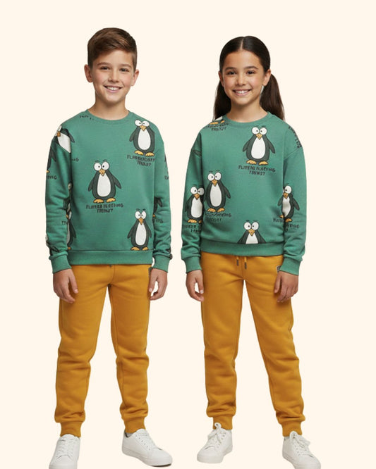 Cotton Sweatshirt and Track Pant Set