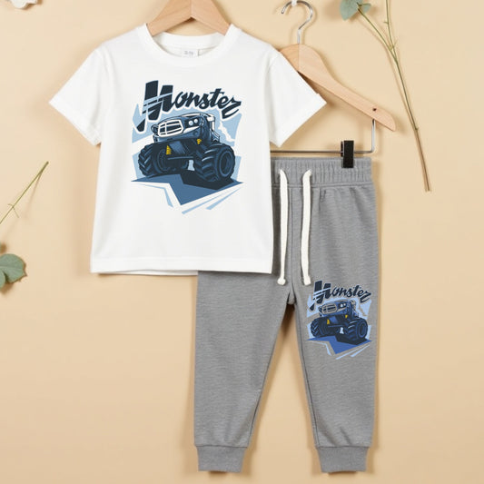 Casual Comfort Printed T-Shirt & Track Pant Sets