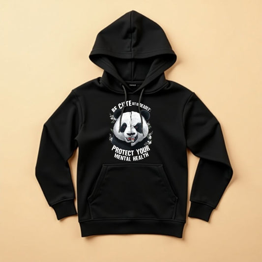 Comfy Printed Hoodie and Pant Duo Black Set