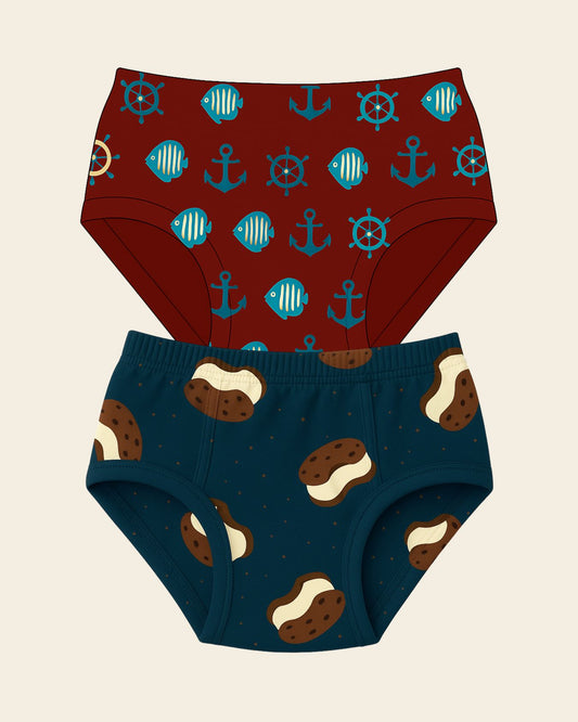 Kids Briefs Soft Cotton Underwear Combo Pack of 2