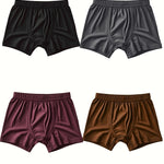 Premium Cotton Kids Trunks – 4 Pack