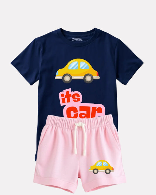 Cool & Classic – T-Shirt with Matching Shorts for Girls