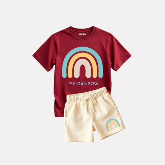 Rainbow Vibes Unisex T-Shirt & Shorts Set