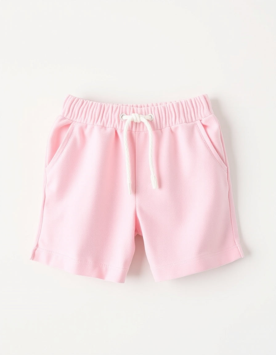 Black Printed T-shirt with Pink Shorts Set