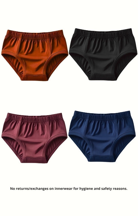 4-Pack Plain Kids briefs Combo