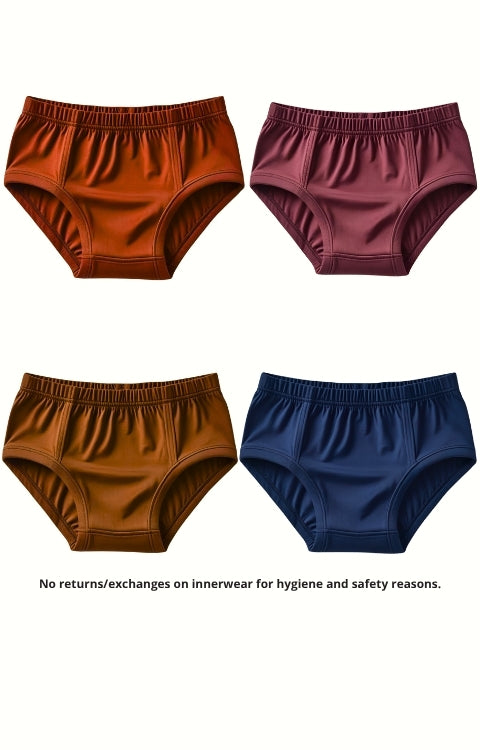 4-Pack Plain Kids briefs Combo