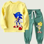 T-Shirt & Pant Sets – Fun Prints (Yellow & Mint Green)