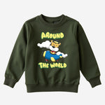 Printed Sweatshirt with Matching Track Pants