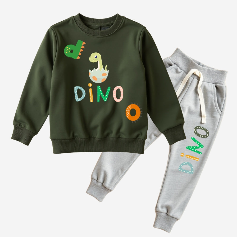 Printed Sweatshirt & Jogger Tracksuit for Kids