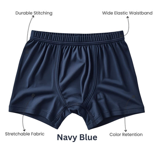 Premium Cotton Kids Trunks – 4 Pack