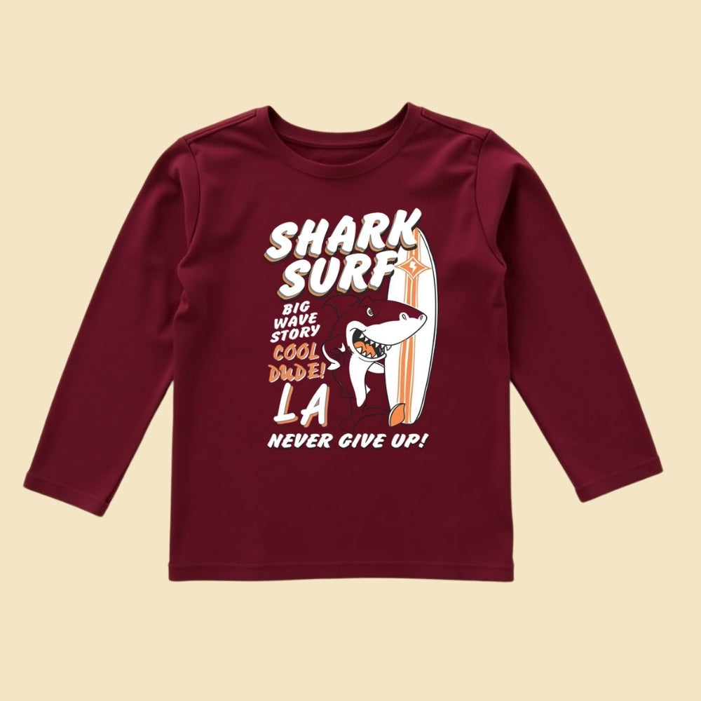 T-Shirt & Pant Sets – Fun Prints (Maroon & Beige)