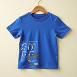 T-Shirt & Track Set Printed Style- Royal Blue & Black