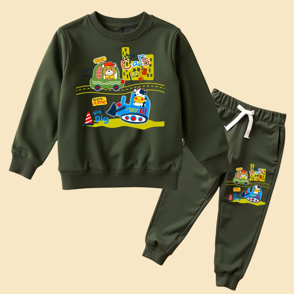 Trendy Printed Sweatshirt & Track Pant