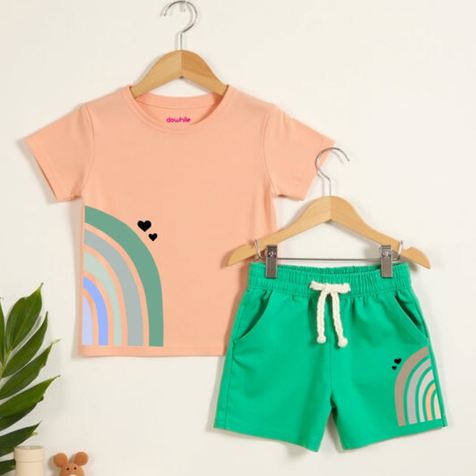 Casual Vibes T-Shirt Shorts Combo