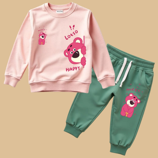 Trendy Printed Sweatshirt & Track Pant Outfit