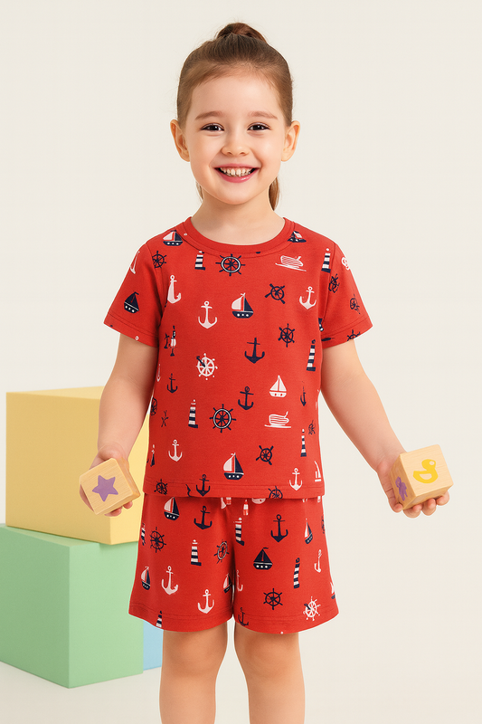 All over Print Co-Ord T-Shirt & Shorts set