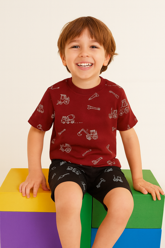 Kids Casual Wear T-Shirt & Shorts Set