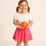 Baby Girls Mini Skirt with matching White T-Shirt