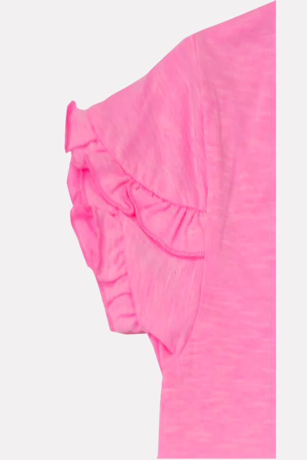 Pink Casual Round neck Gown Half Sleeve set