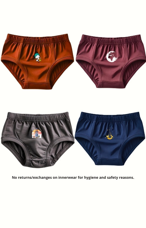Pure Cotton Underwear Briefs Combo Pack Of 4
