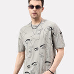 Men's 3-Pack Printed Round Neck Cotton T-Shirts