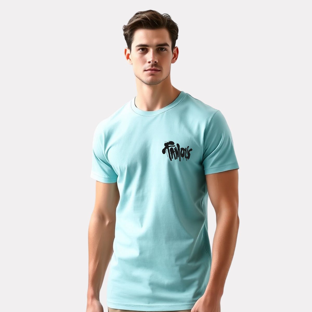 Men's 3-Pack Printed Round Neck Cotton T-Shirts