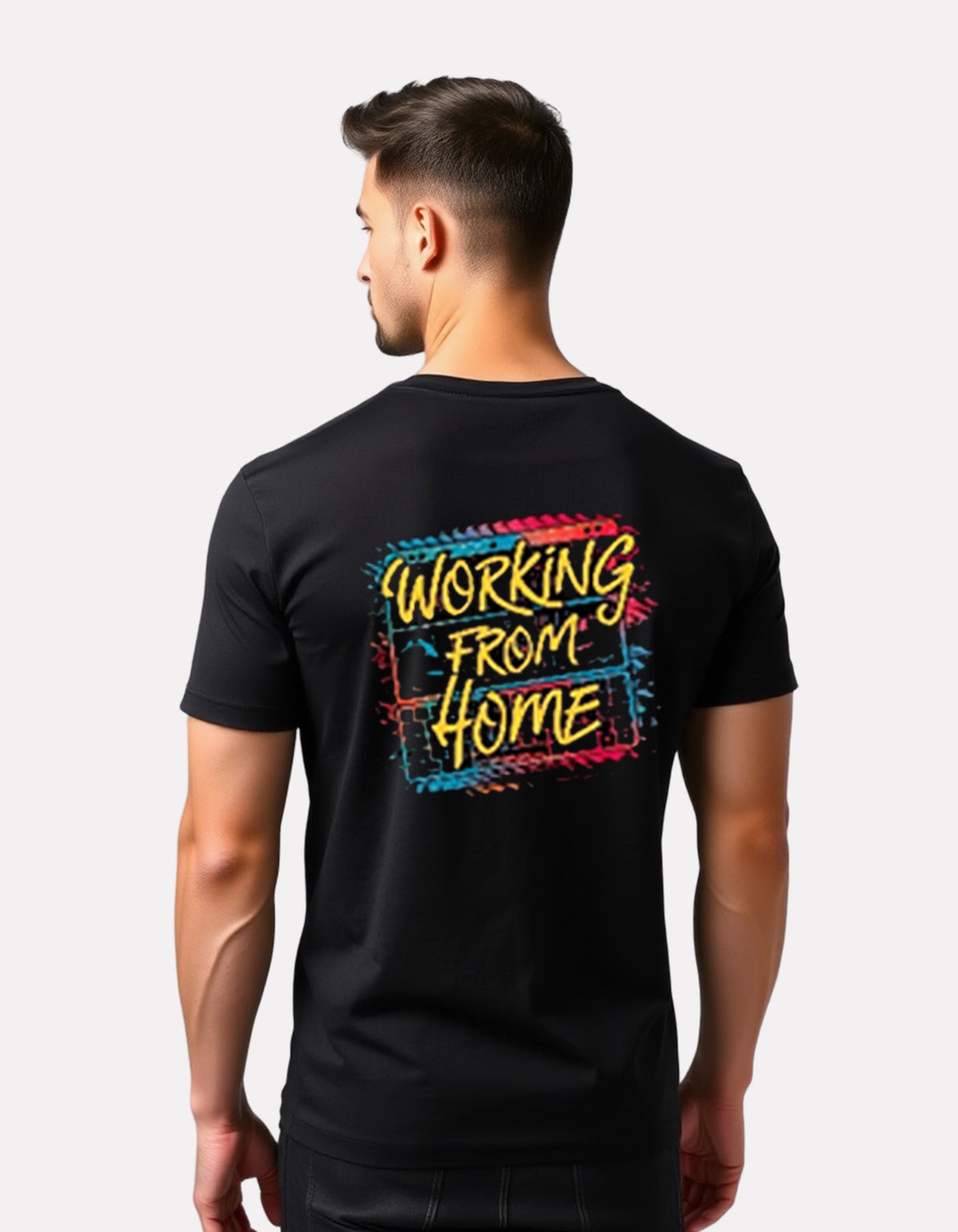 Men's 3-Pack Printed Round Neck Cotton T-Shirts