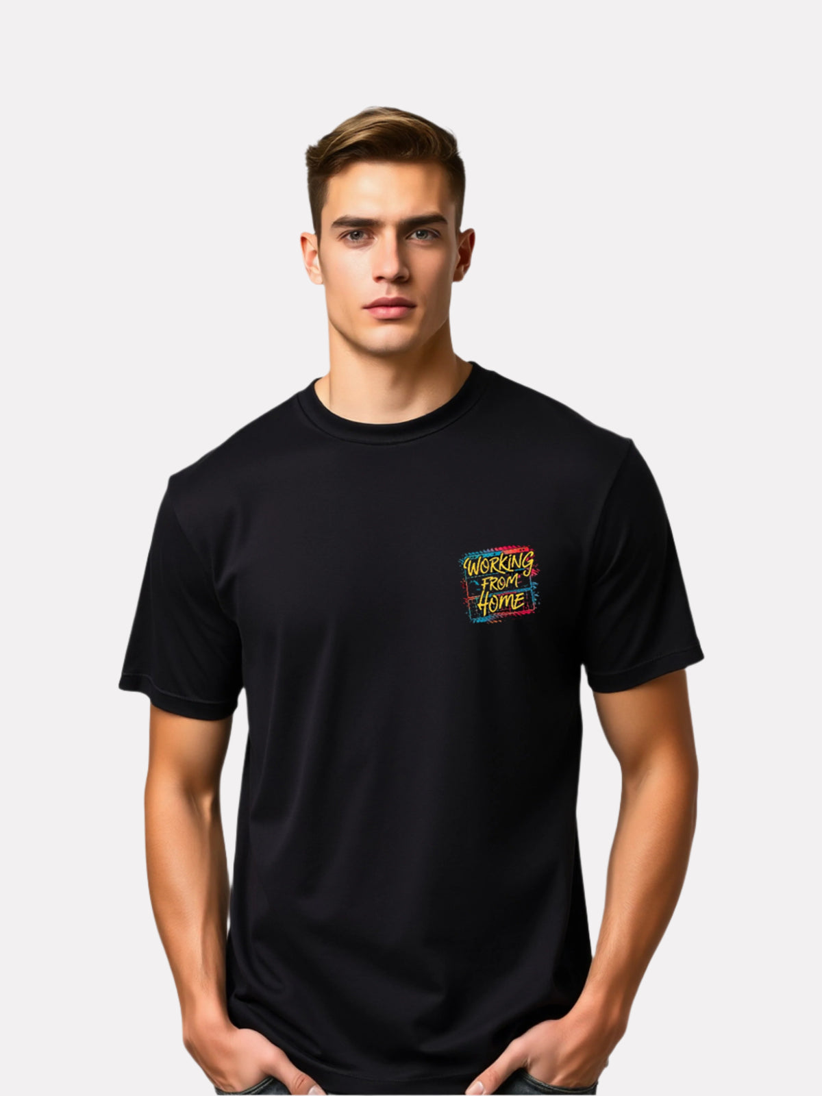 Men's 3-Pack Printed Round Neck Cotton T-Shirts