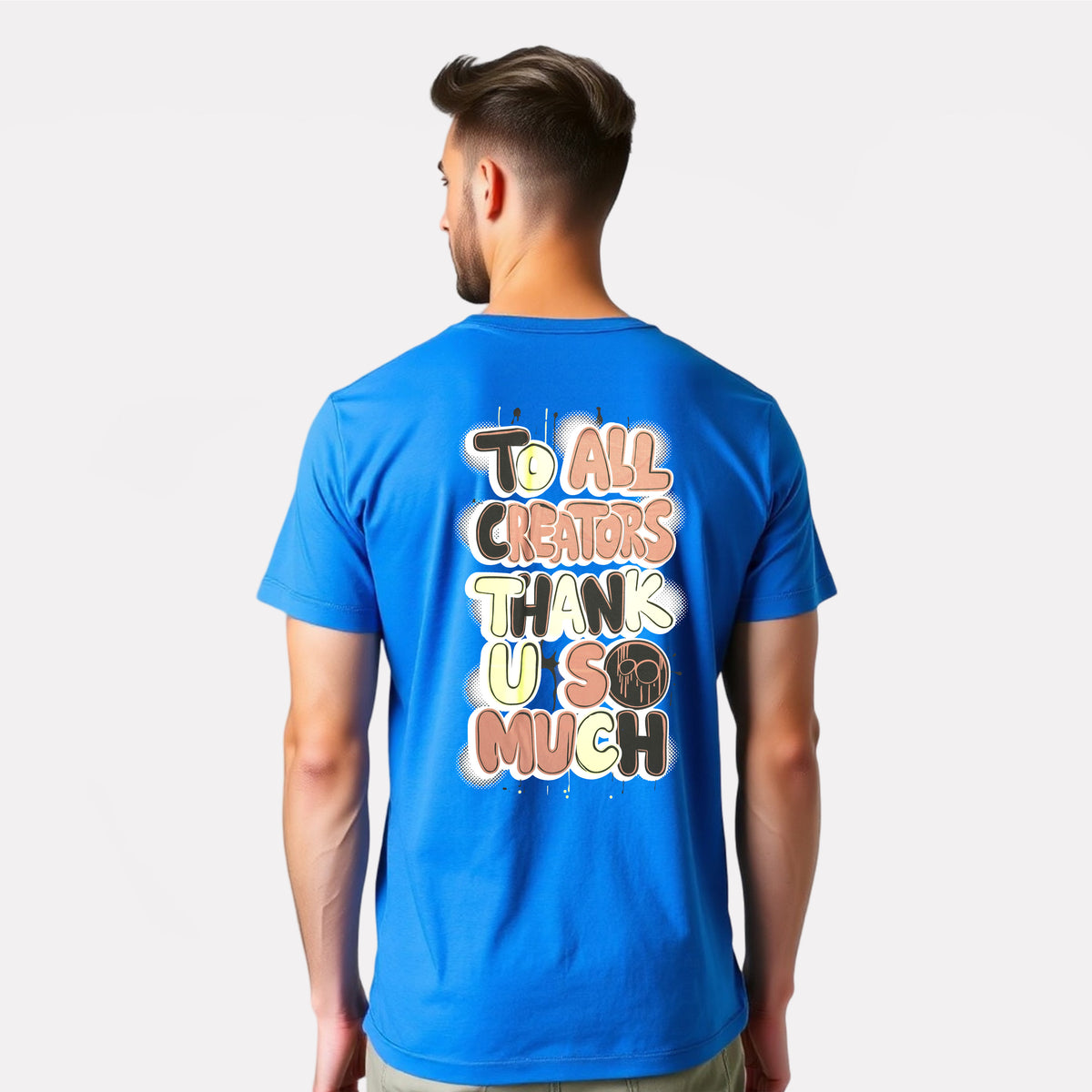 Men's 3-Pack Printed Round Neck Cotton T-Shirts