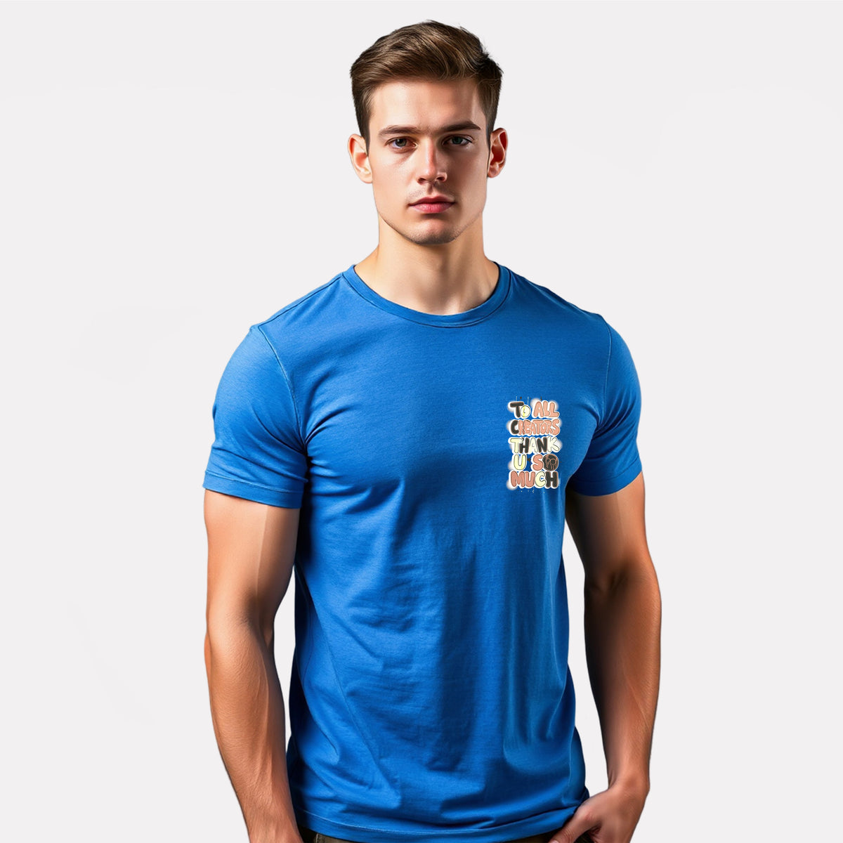 Men's 3-Pack Printed Round Neck Cotton T-Shirts
