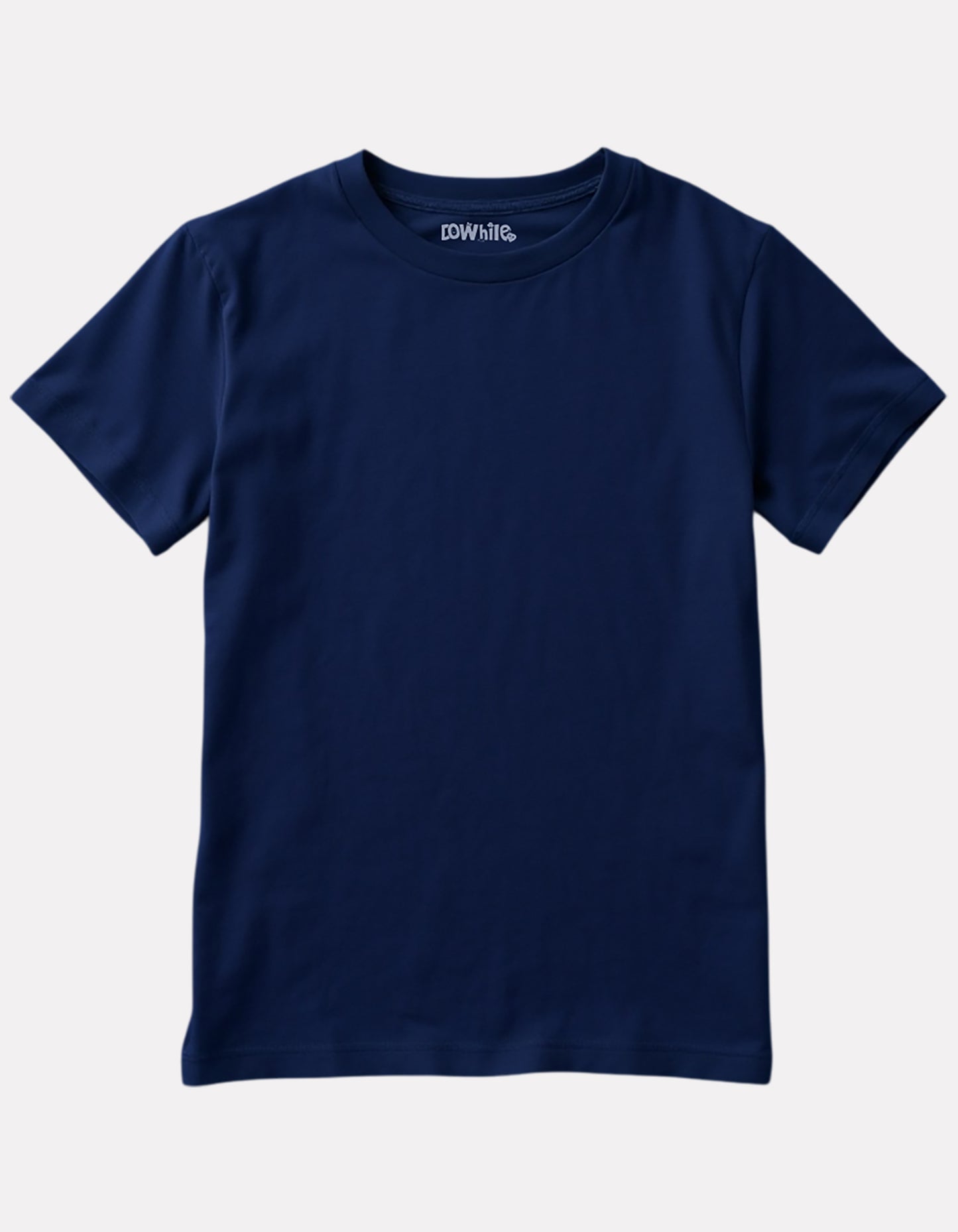 Junior Girl Plain Navy Blue Casual Cotton T-Shirt