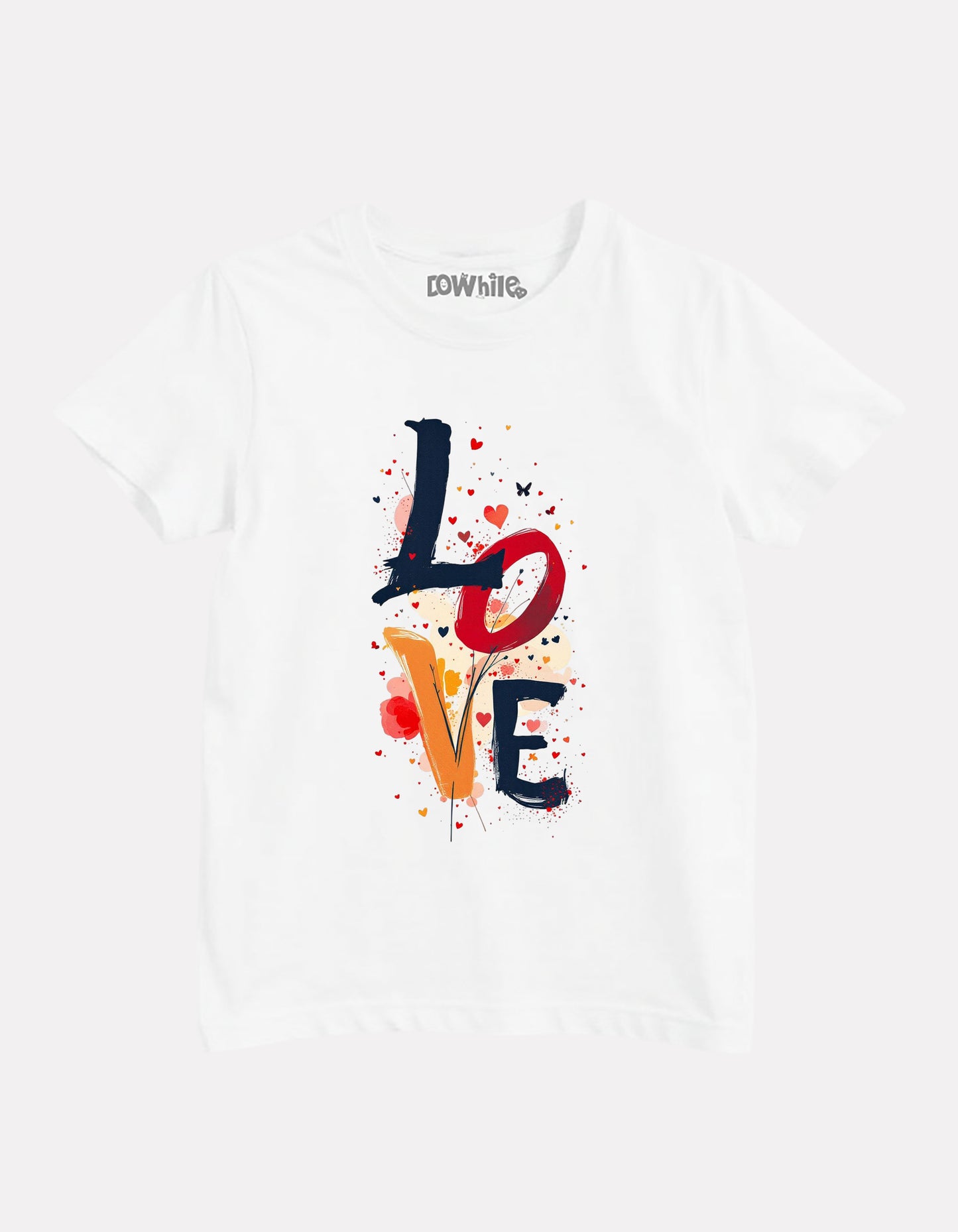 Junior White Printed Casual Cotton T-Shirt for Girls