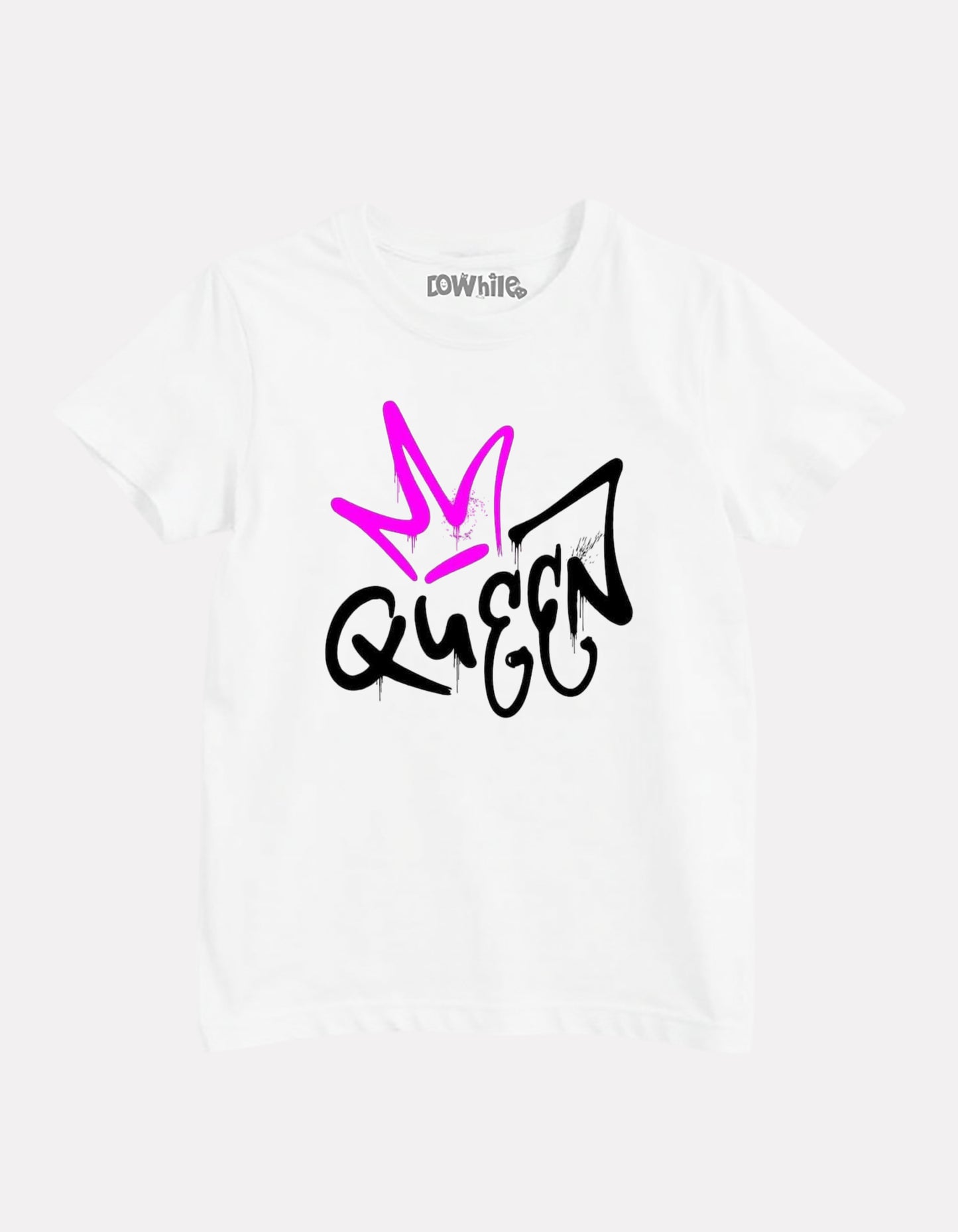 Junior White Printed Casual Cotton T-Shirt