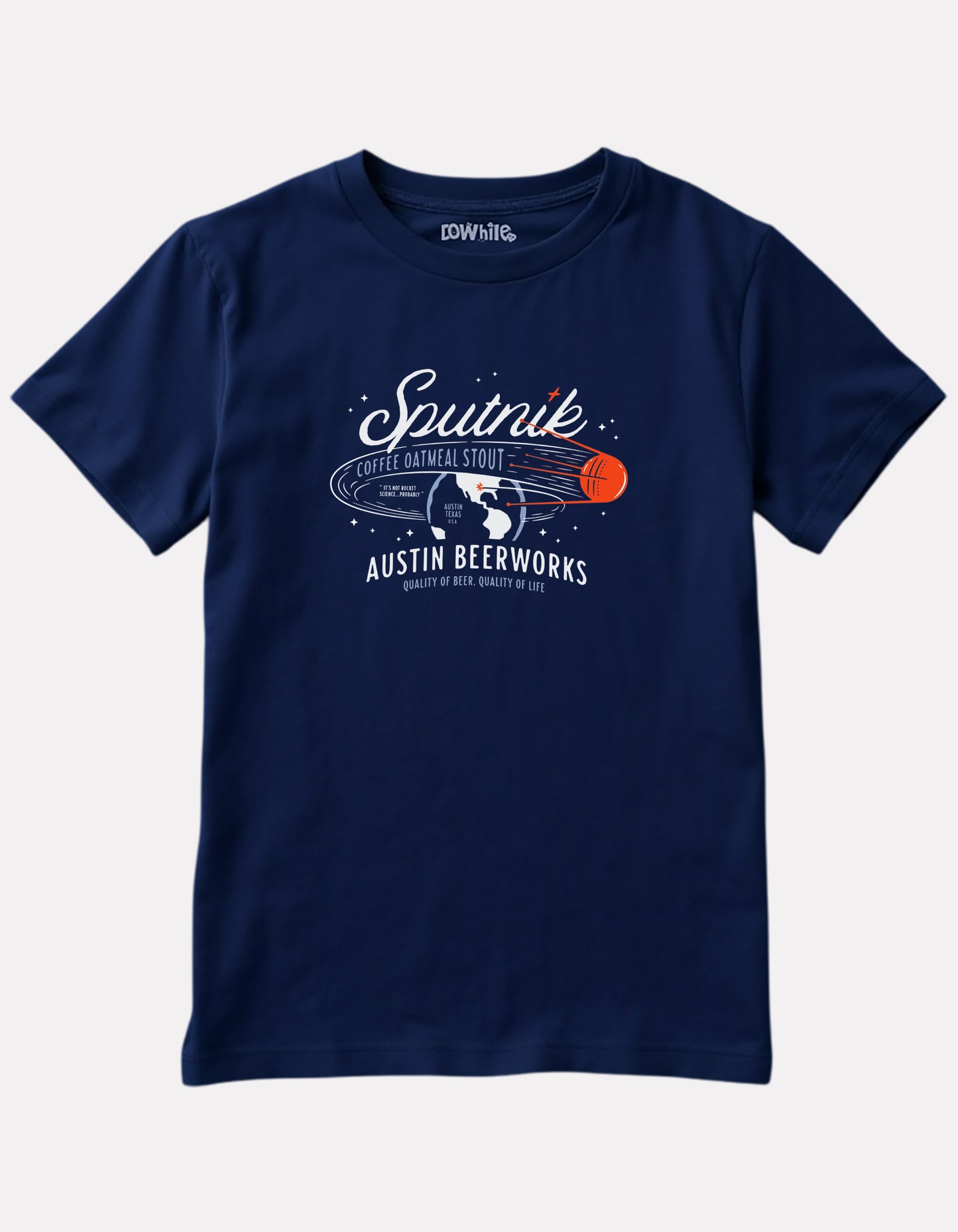 Printed Navy Blue Cotton T-Shirt for Girls