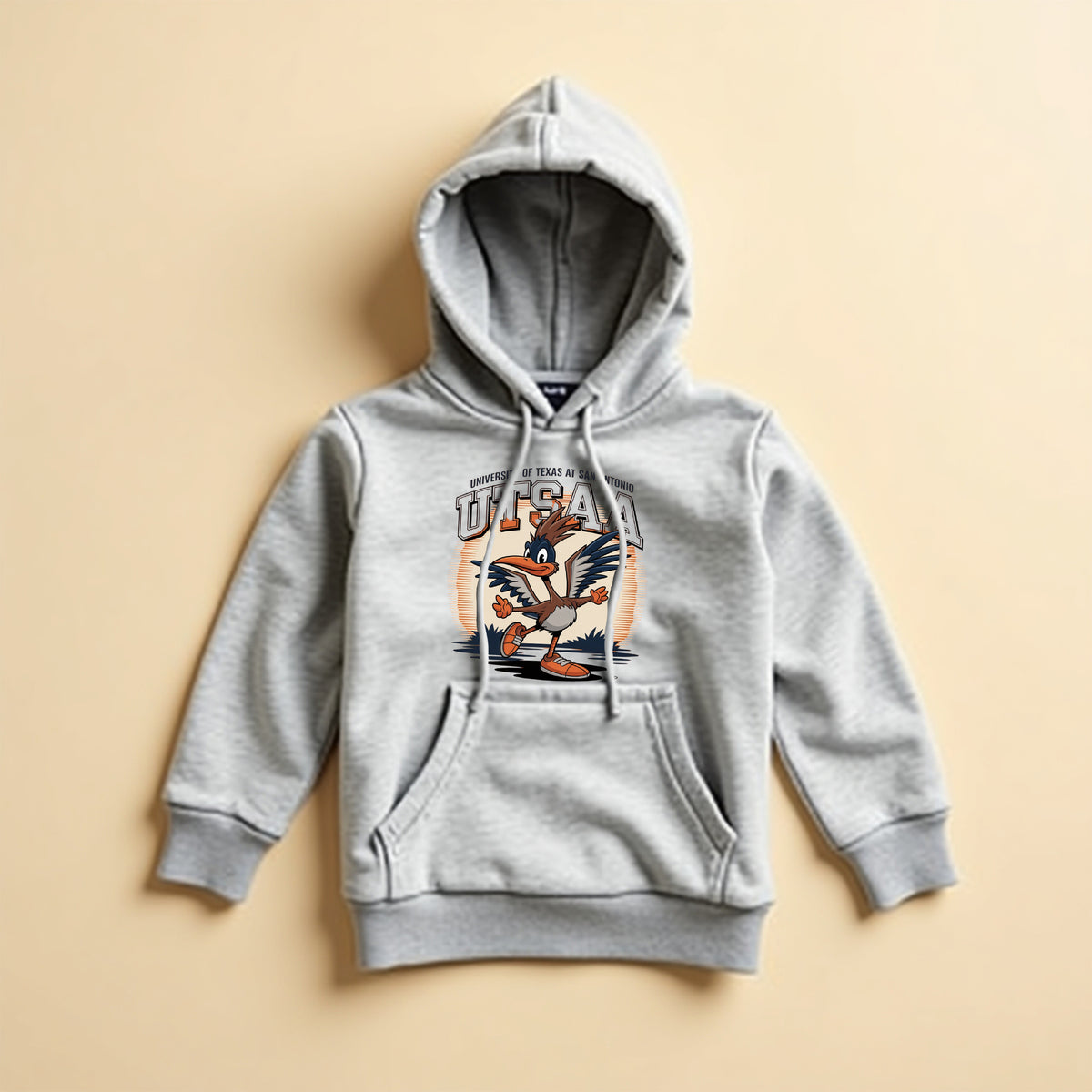 Comfy Printed Hoodie and Pant Duo Grey Melange Set